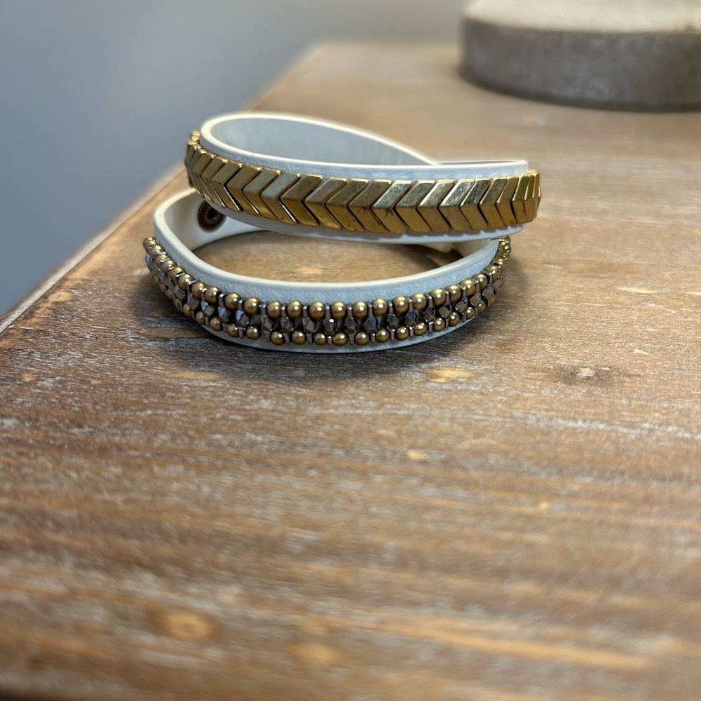 Stella & Dot Gilded path double wrap bracelet